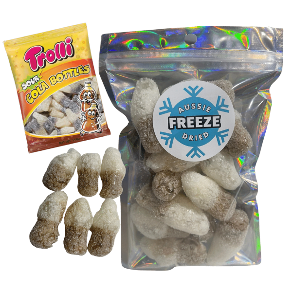 freeze dried sour cola bottles