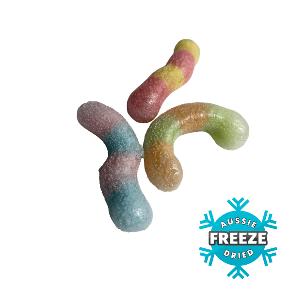 freeze dried sour worms