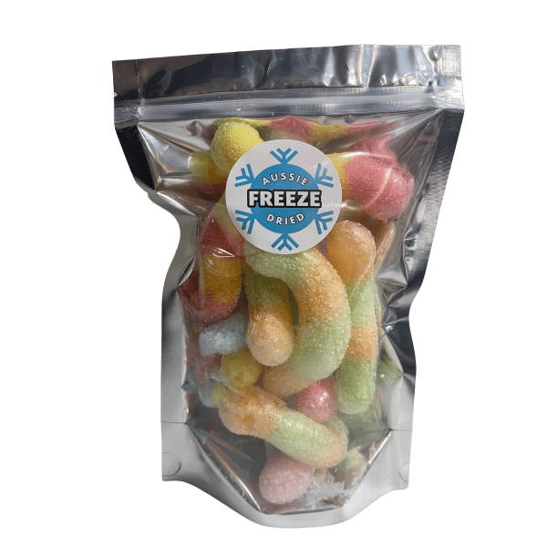 freeze dried sour worms