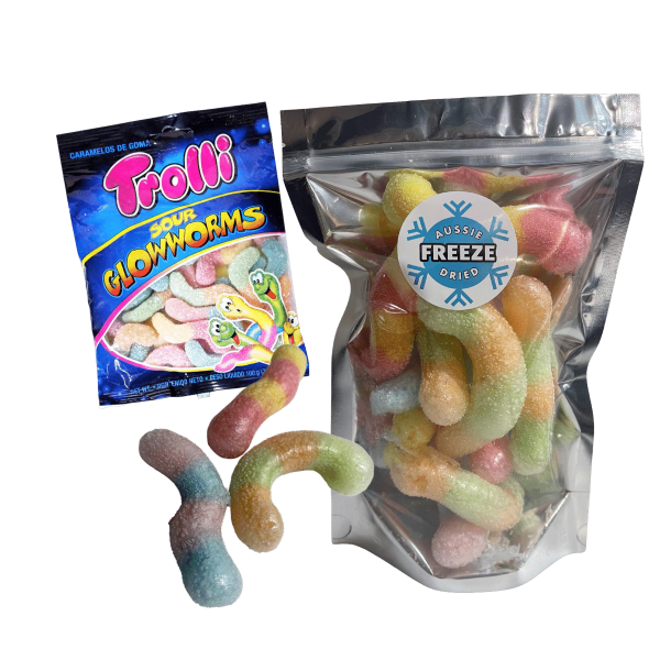 freeze dried sour worms